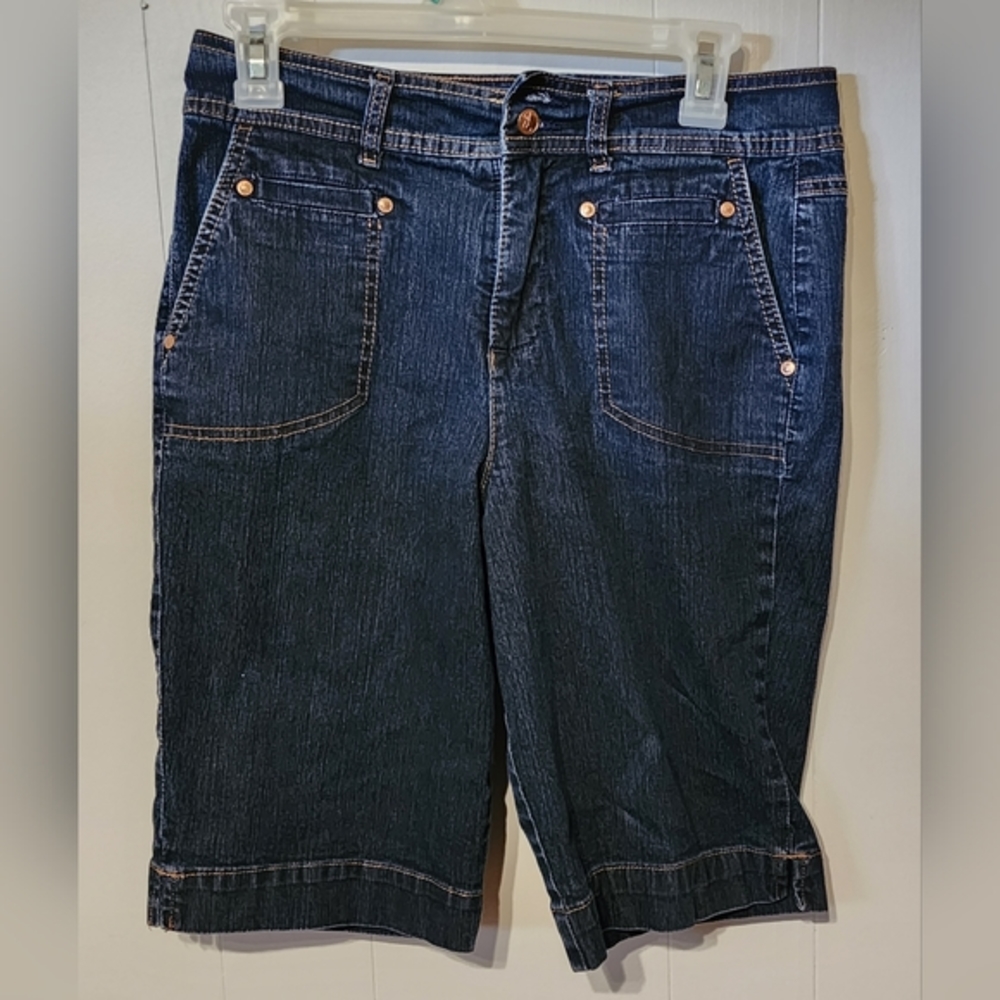 Tummy Control Denim Shorts Size 8 Jean Shorts Style & Co Jeans A190